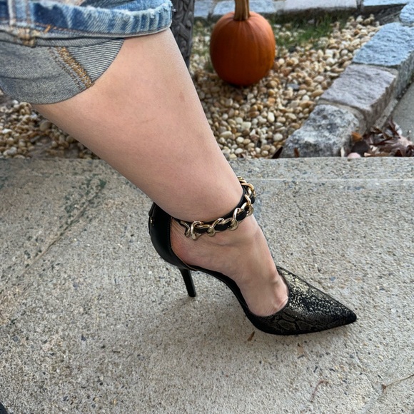 Sam and Libby for target snake skin printed heels. - Picture 5 of 7